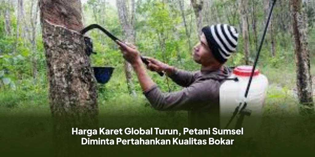 Harga Karet Global Turun, Petani Sumsel Diminta Pertahankan Kualitas Bokar