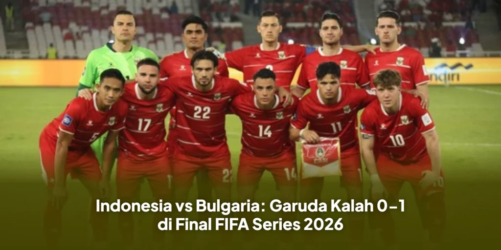 Indonesia vs Bulgaria: Garuda Kalah 0-1 di Final FIFA Series 2026