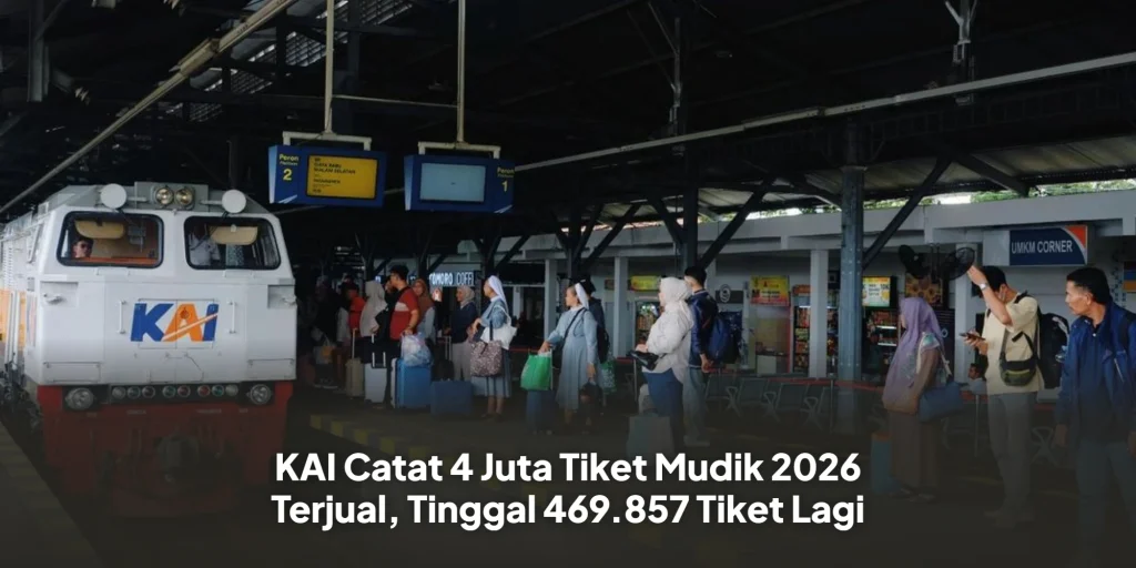 KAI Catat 4 Juta Tiket Mudik 2026 Terjual, Tinggal 469.857 Tiket Lagi