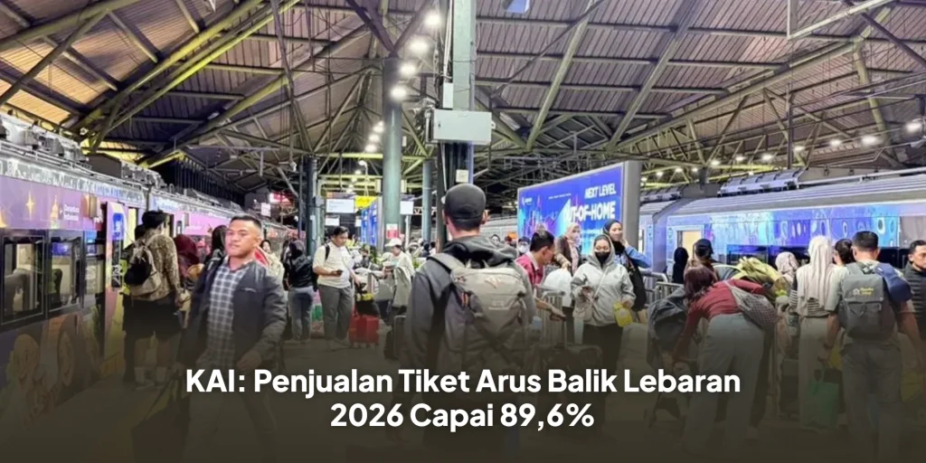 KAI: Penjualan Tiket Arus Balik Lebaran 2026 Capai 89,6%