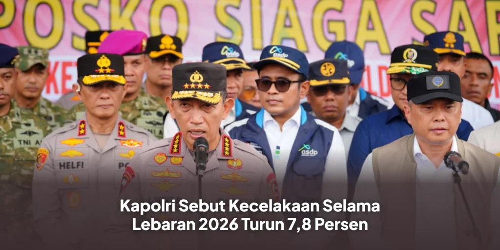Kapolri Sebut Kecelakaan Selama Lebaran 2026 Turun 7,8 Persen