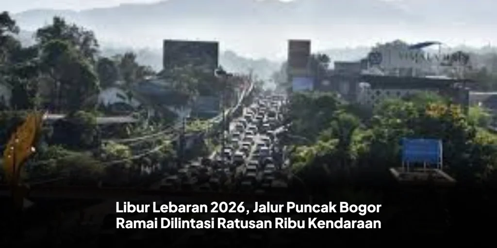 Libur Lebaran 2026, Jalur Puncak Bogor Ramai Dilintasi Ratusan Ribu Kendaraan