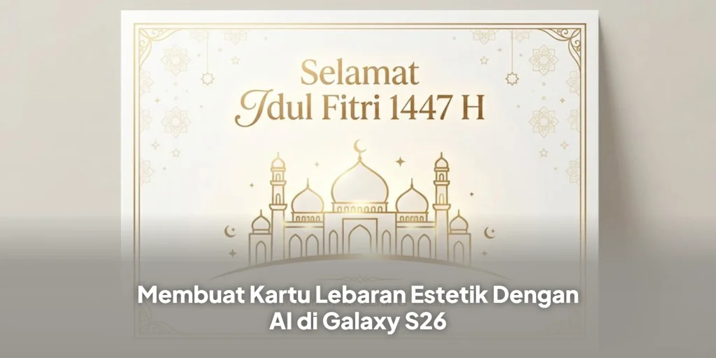 Membuat Kartu Lebaran Estetik Dengan AI di Galaxy S26