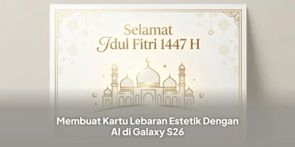 Membuat Kartu Lebaran Estetik Dengan AI di Galaxy S26