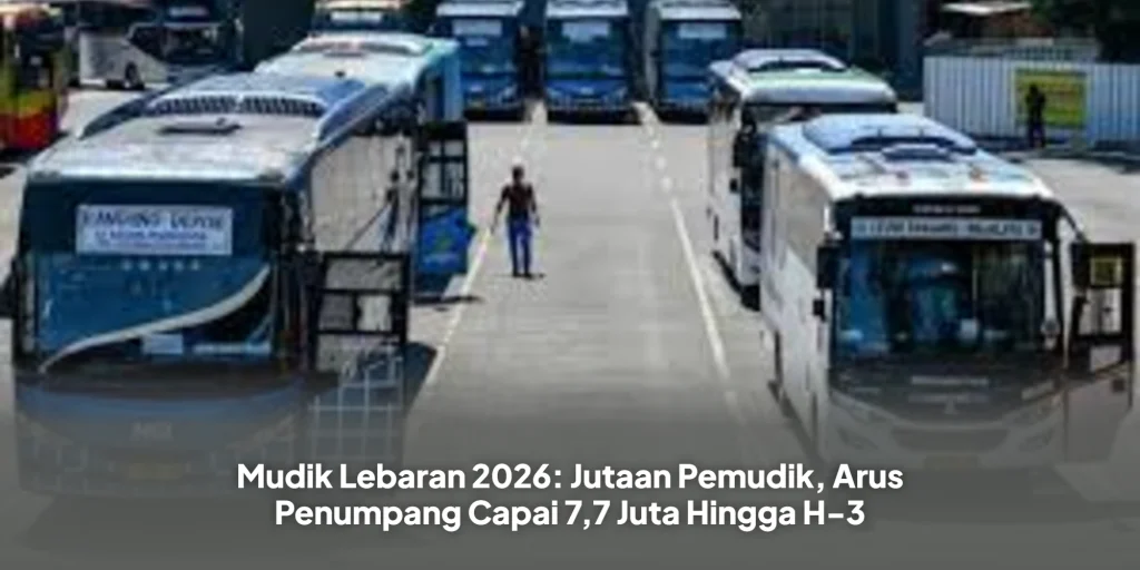 Mudik Lebaran 2026: Jutaan Pemudik, Arus Penumpang Capai 7,7 Juta Hingga H-3