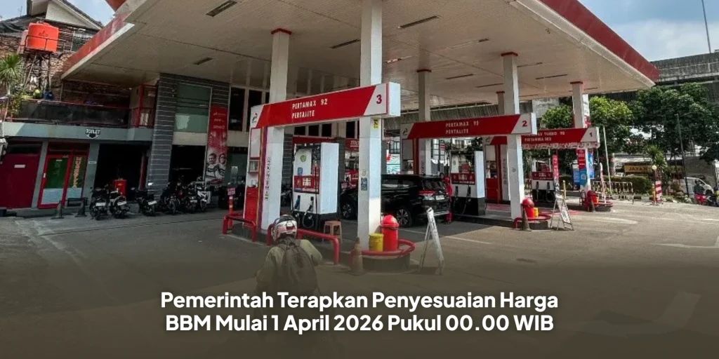 Pemerintah Terapkan Penyesuaian Harga BBM Mulai 1 April 2026 Pukul 00.00 WIB