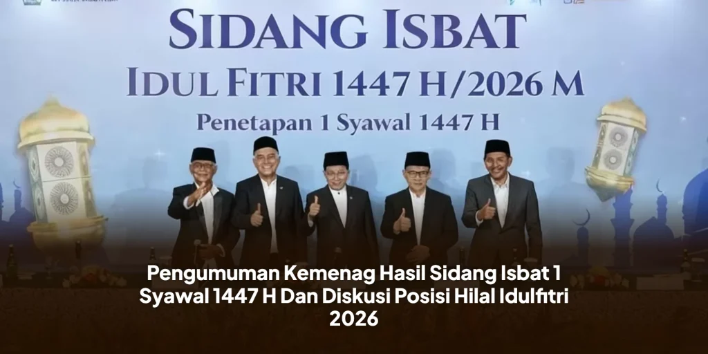 Pengumuman Kemenag Hasil Sidang Isbat 1 Syawal 1447 H Dan Diskusi Posisi Hilal Idulfitri 2026