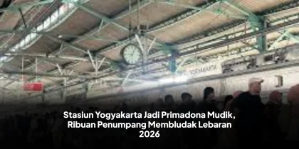 Stasiun Yogyakarta Jadi Primadona Mudik, Ribuan Penumpang Membludak Lebaran 2026