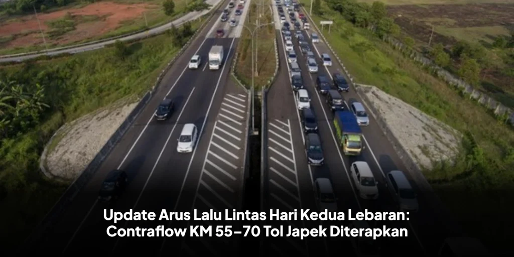 Update Arus Lalu Lintas Hari Kedua Lebaran: Contraflow KM 55–70 Tol Japek Diterapkan