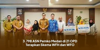 3.798 ASN Pemko Medan di 21 OPD Terapkan Skema WFH dan WFO