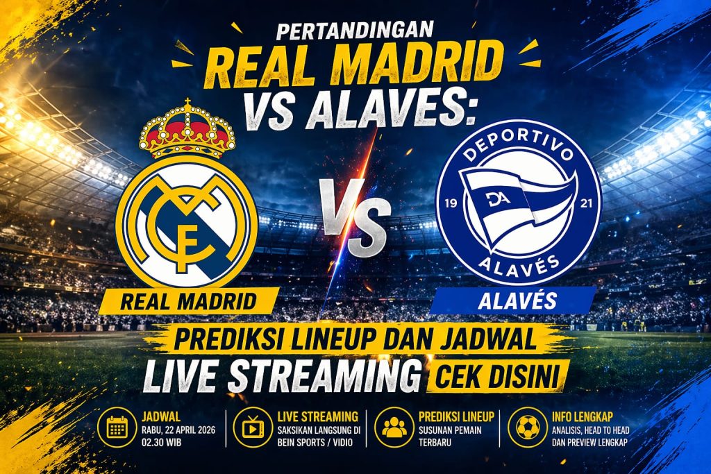 Pertandingan Real Madrid Vs Alaves: Prediksi LineUp dan Jadwal Live Streaming Cek Disini