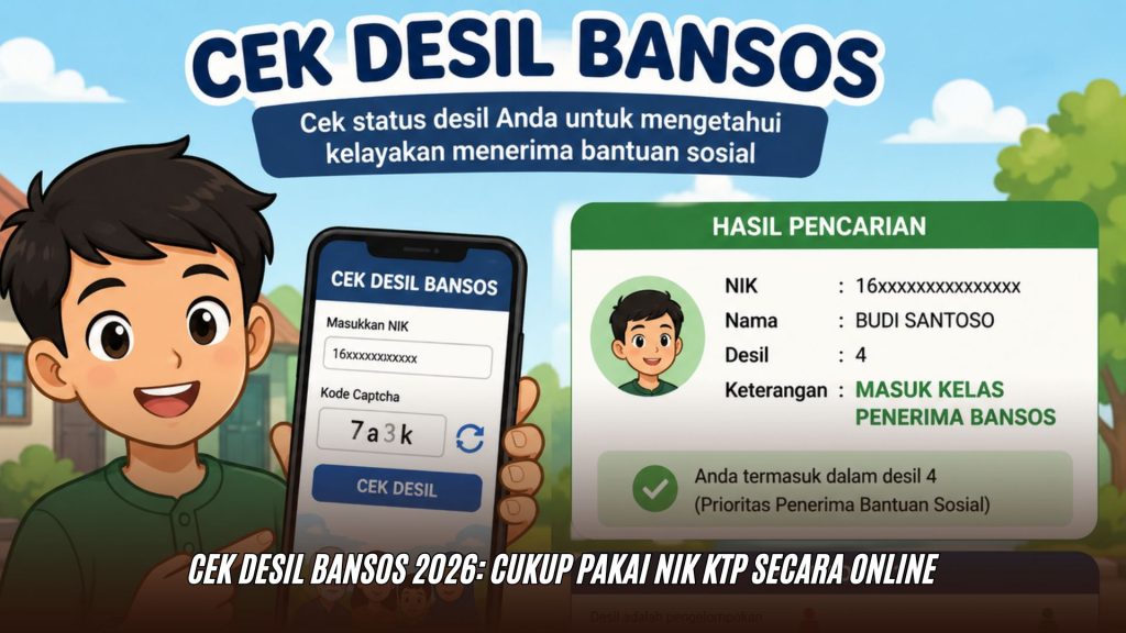 Cek Desil Bansos 2026: Cukup Pakai NIK KTP Secara Online