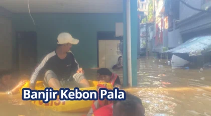Banjir Kebon Pala Jaktim : Ketinggian Capai 1 Meter pada Jumat pagi