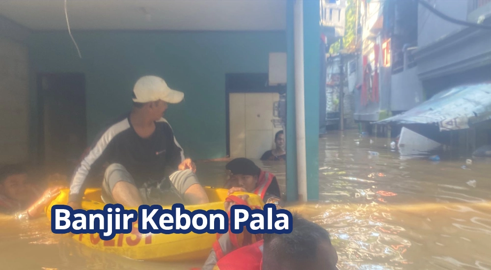 Banjir Kebon Pala Jaktim : Ketinggian Capai 1 Meter pada Jumat pagi