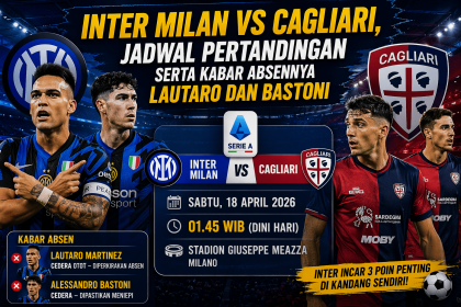 Inter Milan Vs Cagliari, Jadwal Pertandingan Serta Kabar Absennya Lautaro Dan Bastoni