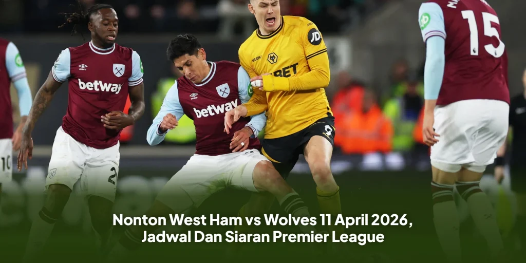 Nonton West Ham vs Wolves 11 April 2026, Jadwal Dan Siaran Premier League