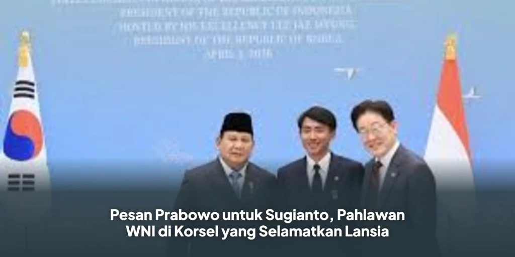 Pesan Prabowo untuk Sugianto, Pahlawan WNI di Korsel yang Selamatkan Lansia