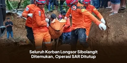 Seluruh Korban Longsor Sibolangit Ditemukan, Operasi SAR Ditutup