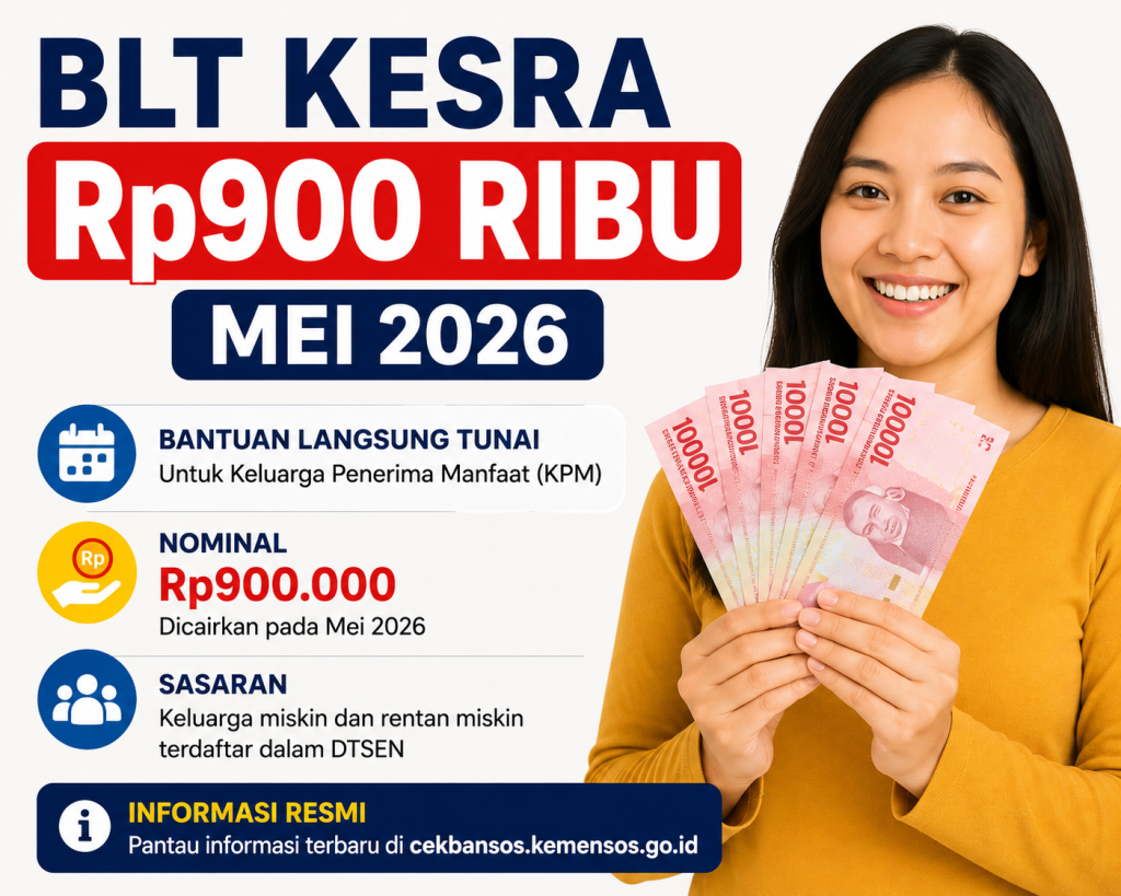 Update BLT Kesra Rp900 Ribu Mei 2026, Cek Informasi Lengkapnya