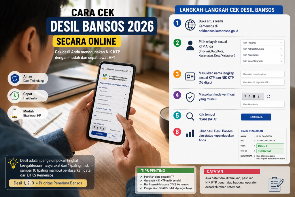 Cara Cek Desil Bansos 2026 Secara Online
