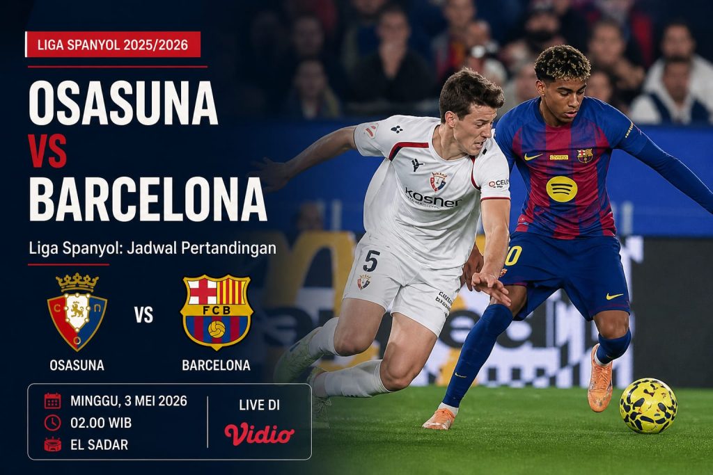 Semoga informasi ini membantu memberikan gambaran singkat jelang pertandingan, di mana Barcelona lebih difavoritkan berkat performa konsisten dan peluang mengunci gelar, meski Osasuna tetap berpotensi menyulitkan dengan kekuatan mereka di kandang.
