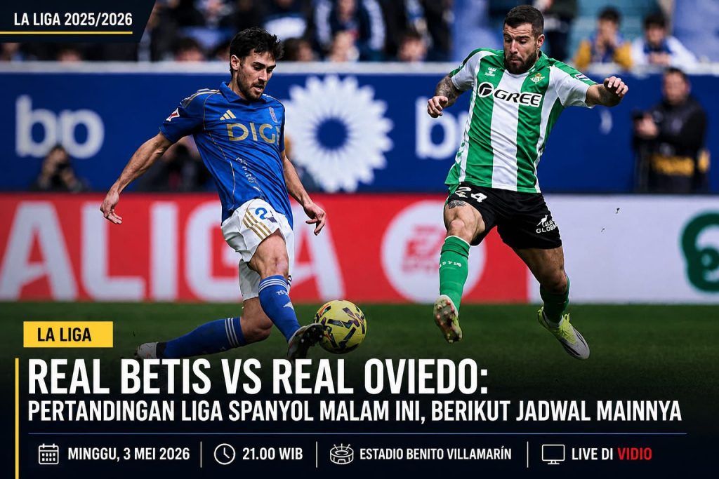 Real Betis vs Real Oviedo: Pertandingan Liga Spanyol Malam Ini, Berikut Jadwal Dan Head to Head Kedua Tim!