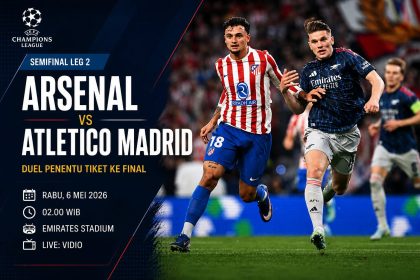 Jadwal Arsenal vs Atletico Madrid: Liga Champions 2026, Simak Berikut Ini Untuk Link Streamingnya!