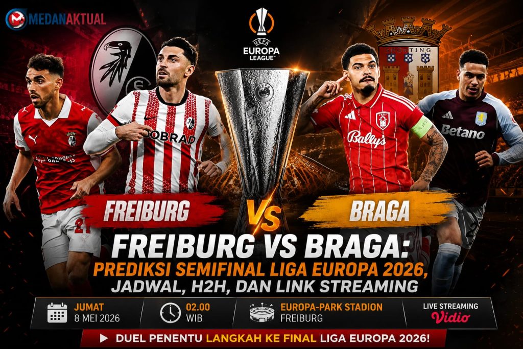 Freiburg vs Braga: Prediksi Semifinal Liga Europa 2026, Jadwal, H2H, dan Link Streaming