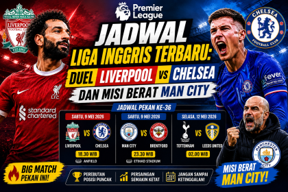 Jadwal Liga Inggris Terbaru Duel Liverpool vs Chelsea Dan Misi Berat Man City