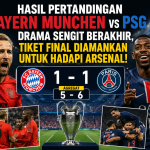Hasil Pertandingan Bayern Munchen vs PSG, Drama Sengit Berakhir, Tiket Final Diamankan Untuk Hadapi Arsenal!