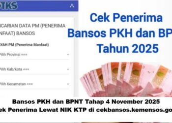 Bansos PKH dan BPNT Tahap 4 November 2025: Cek Penerima Lewat NIK KTP di cekbansos.kemensos.go.id