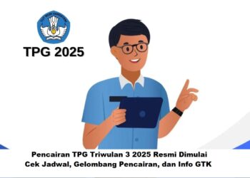 Pencairan TPG Triwulan 3 2025 Resmi Dimulai: Cek Jadwal, Gelombang Pencairan, dan Info GTK
