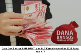 Cara Cek Bansos PKH, BPNT, dan BLT Kesra November 2025 Pakai NIK KTP