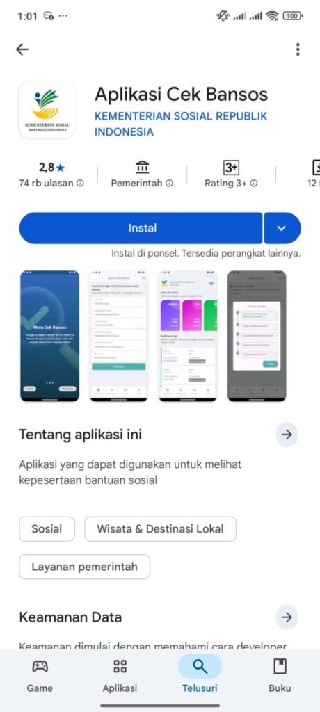 Cek Bansos Melalui Aplikasi Cek Bansos Dengan KTP