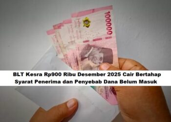 BLT Kesra Rp900 Ribu Desember 2025 Cair Bertahap: Syarat Penerima dan Penyebab Dana Belum Masuk