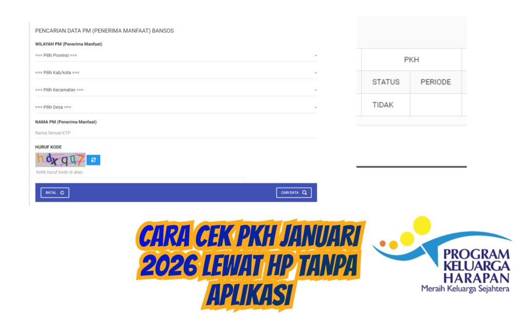 Cara Cek PKH Januari 2026 Lewat HP Tanpa Aplikasi