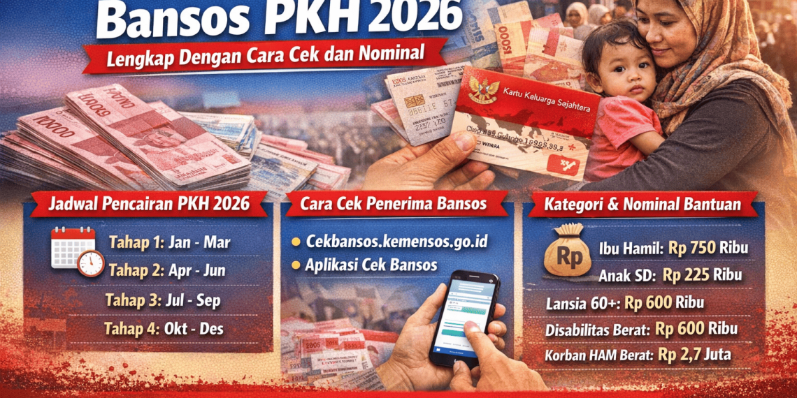 Jadwal Pencairan Bansos PKH 2026, Lengkap Dengan Cara Cek dan Nominal