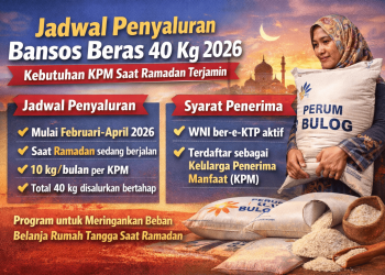 Jadwal Penyaluran Bansos Beras 40 Kg 2026, Kebutuhan KPM Saat Ramadan Terjamin