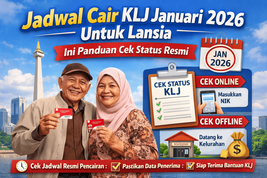 Jadwal Cair KLJ Januari 2026 Untuk Lansia, Ini Panduan Cek Status Resmi