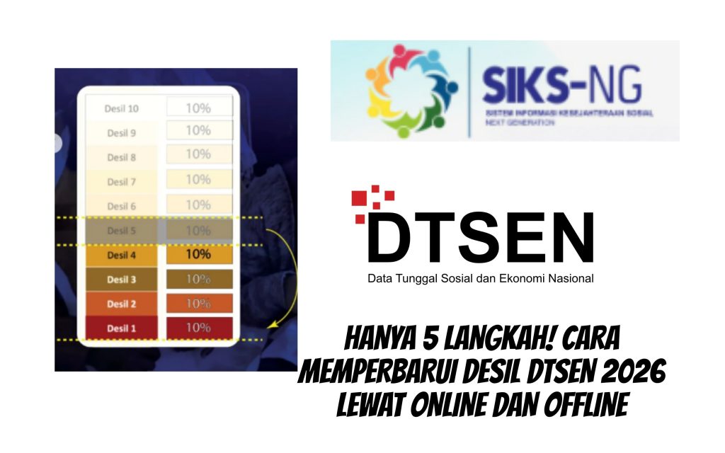Hanya 5 Langkah! Cara Memperbarui Desil DTSEN 2026 Lewat Online dan Offline