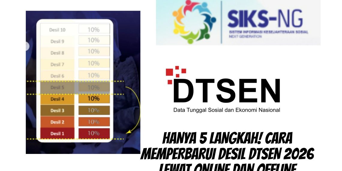 Hanya 5 Langkah! Cara Memperbarui Desil DTSEN 2026 Lewat Online dan Offline