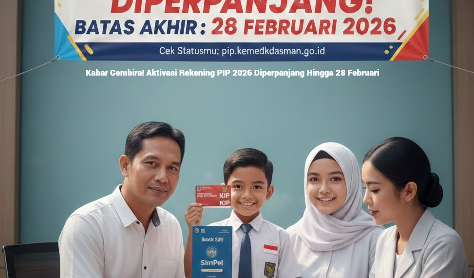 Kabar Gembira! Aktivasi Rekening PIP 2026 Diperpanjang Hingga 28 Februari