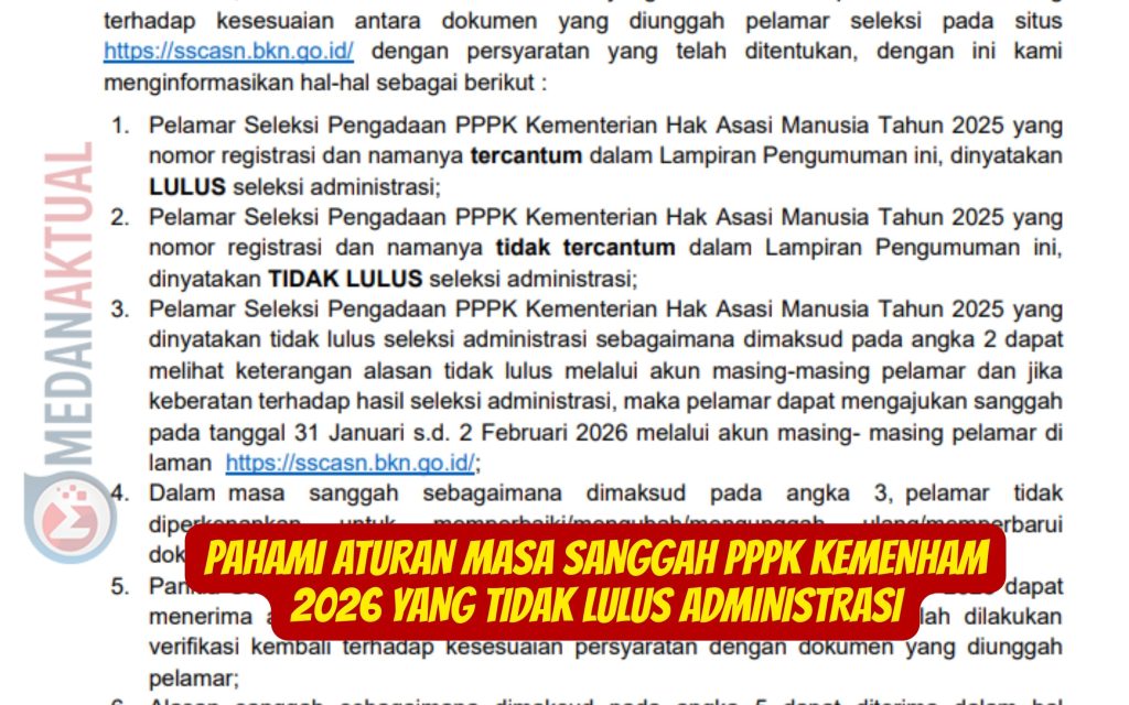 Pahami Aturan Masa Sanggah PPPK Kemenham 2026 yang Tidak Lulus Administrasi