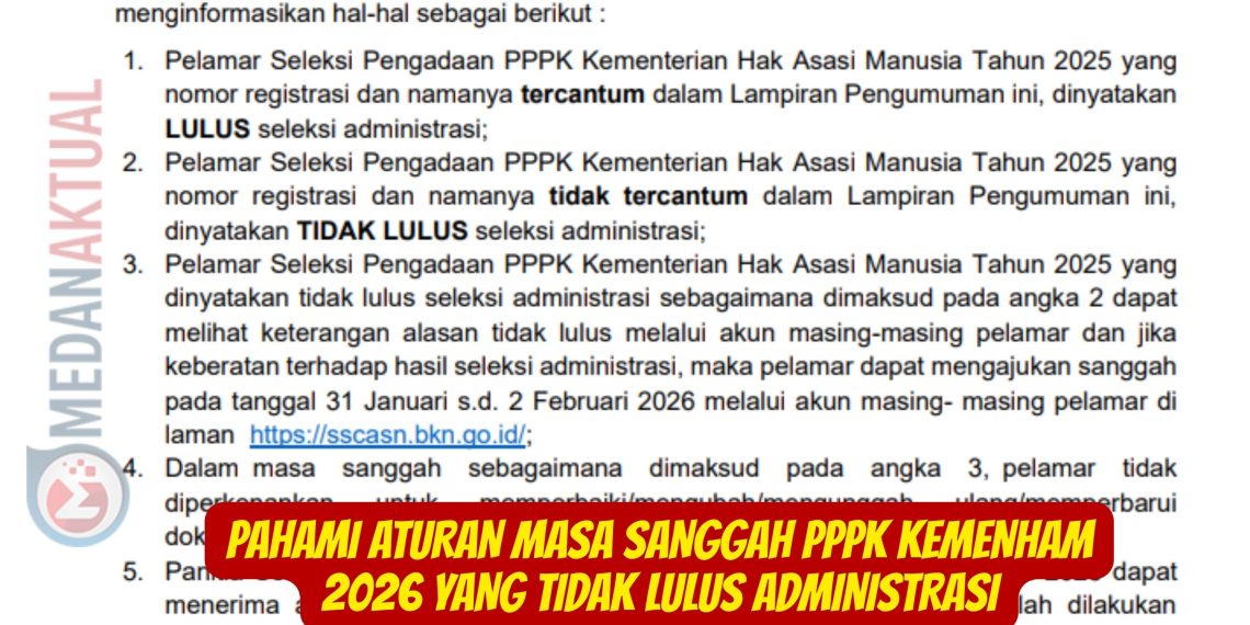 Pahami Aturan Masa Sanggah PPPK Kemenham 2026 yang Tidak Lulus Administrasi