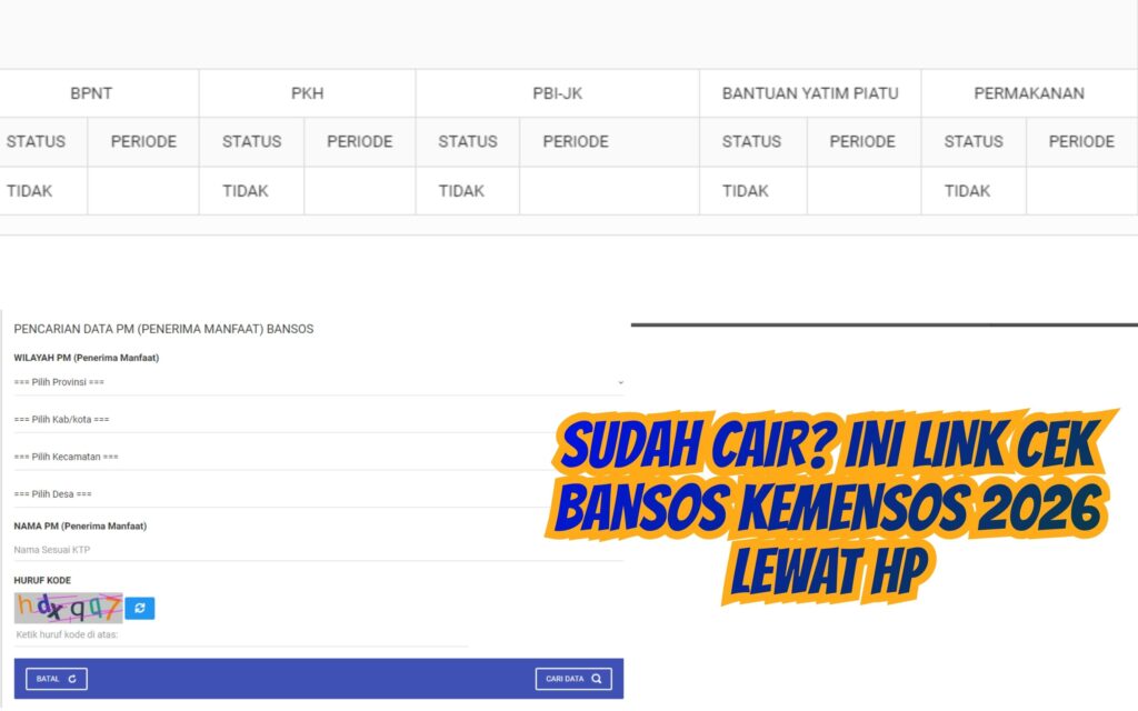 Sudah Cair Ini Link Cek Bansos Kemensos 2026 Lewat HP