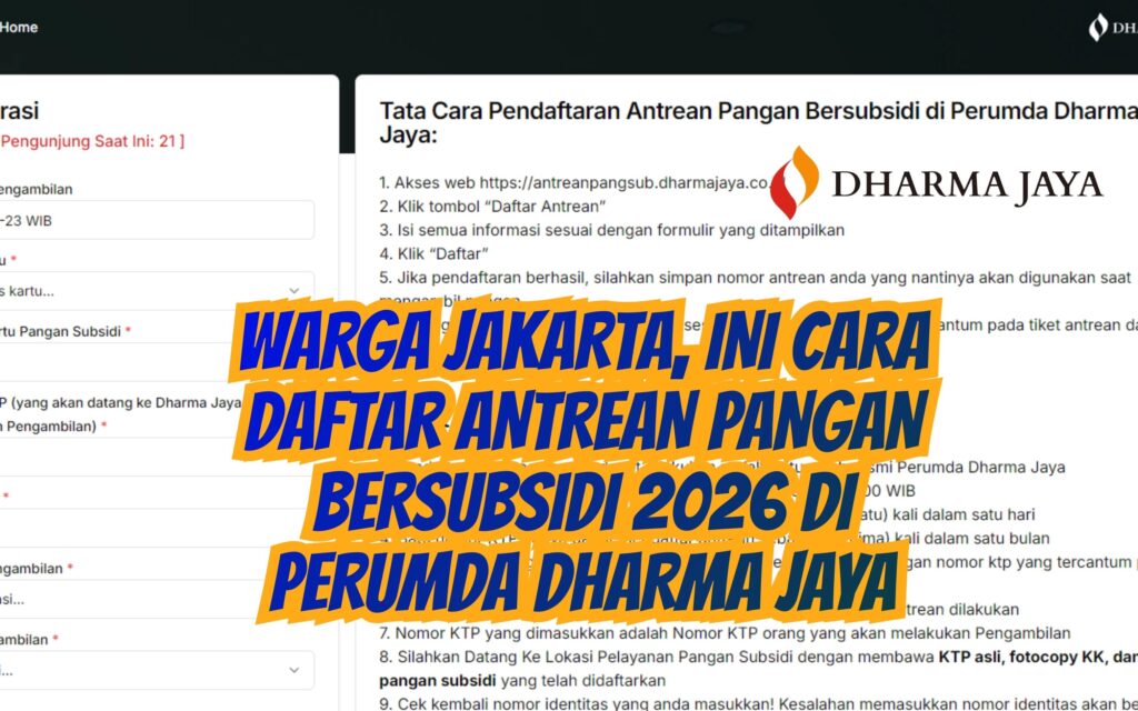 Warga Jakarta, Ini Cara Daftar Antrean Pangan Bersubsidi 2026 di Perumda Dharma Jaya