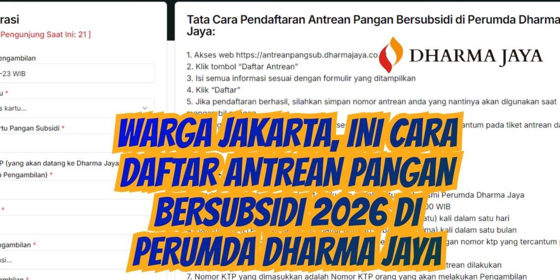 Warga Jakarta, Ini Cara Daftar Antrean Pangan Bersubsidi 2026 di Perumda Dharma Jaya