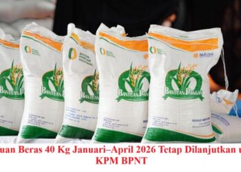 Program Beras 40 Kg bagi KPM BPNT Dipastikan Masih Berlangsung Januari–April 2026