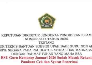 BSU Guru Kemenag Januari 2026 Sudah Masuk Rekening: Panduan Cek dan Syarat Penerima