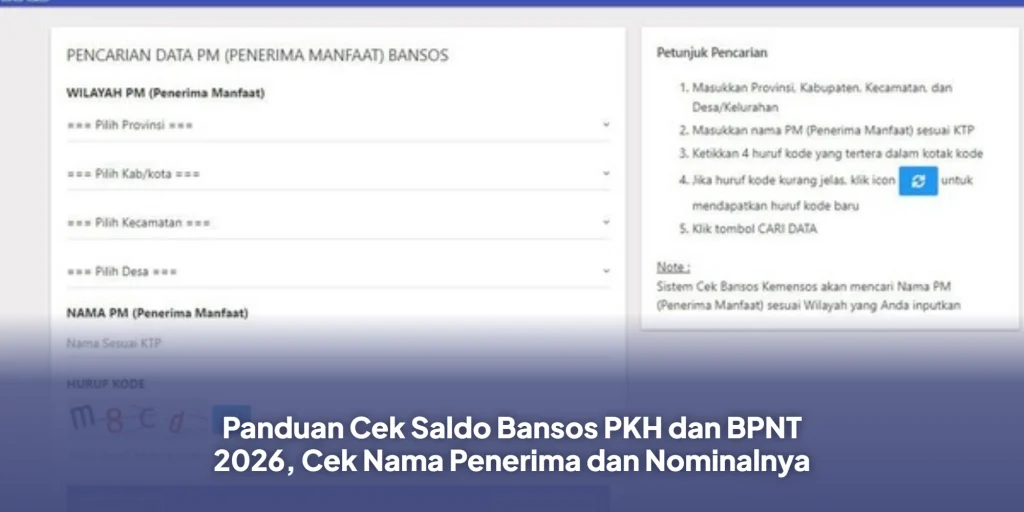 Panduan Cek Saldo Bansos PKH dan BPNT 2026, Cek Nama Penerima dan Nominalnya